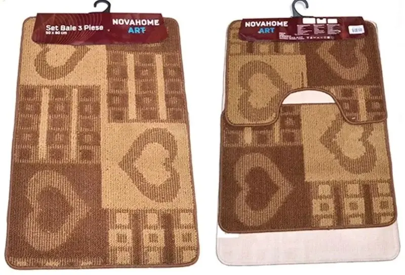 Set covorasi pentru baie Nova Home Ornament 50x80cm (Brown)
