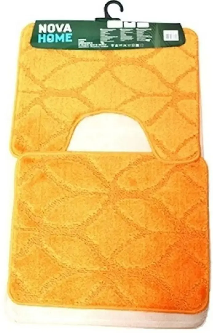 Set covorasi pentru baie Nova Home Ornament 50x80cm (Orange) - 2