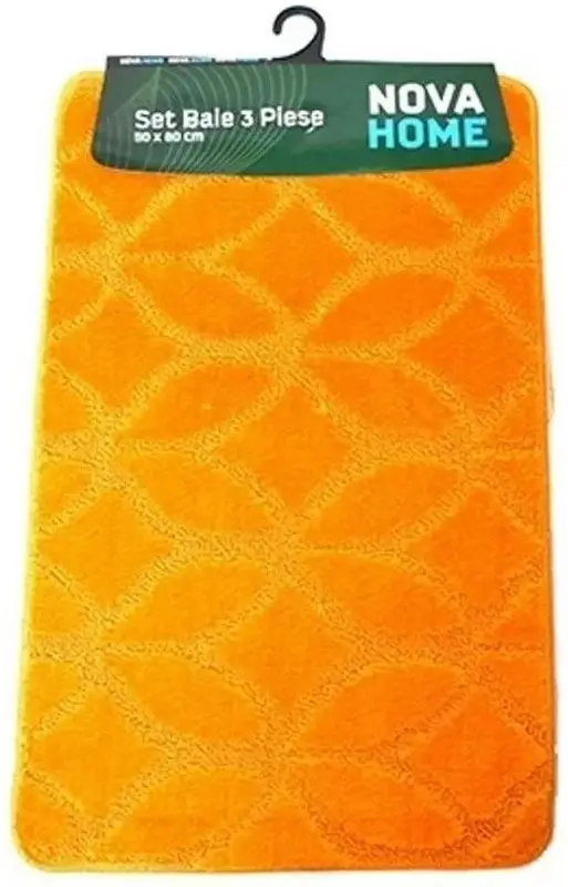Set covorasi pentru baie Nova Home Ornament 50x80cm (Orange) - 3