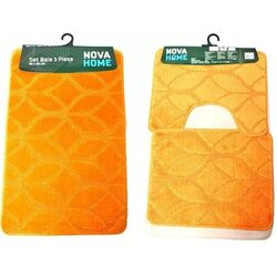 Set covorasi pentru baie Nova Home Ornament 50x80cm (Orange)