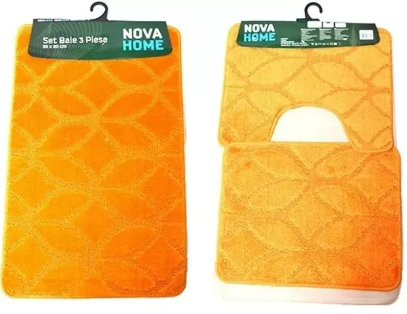 Set covorasi pentru baie Nova Home Ornament 50x80cm (Orange)