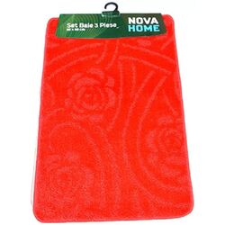 Set covorasi pentru baie Nova Home Rose 50x80cm (Red) Thumb
