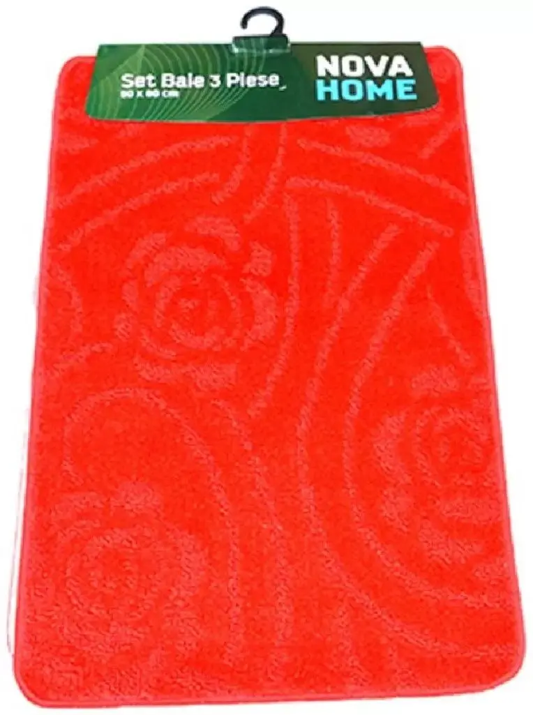 Set covorasi pentru baie Nova Home Rose 50x80cm (Red) - 3