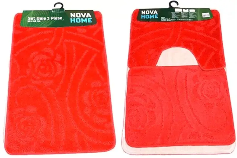 Set covorasi pentru baie Nova Home Rose 50x80cm (Red)