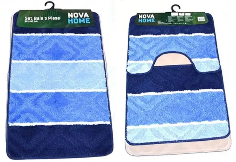 Set covorasi pentru baie Nova Home Stripes 50x80cm (Blue)