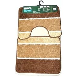 Set covorasi pentru baie Nova Home Stripes 50x80cm (Brown) Thumb