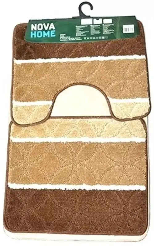Set covorasi pentru baie Nova Home Stripes 50x80cm (Brown) - 3