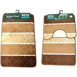 Set covorasi pentru baie Nova Home Stripes 50x80cm (Brown)