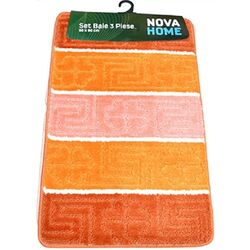 Set covorasi pentru baie Nova Home Stripes 50x80cm (Orange) Thumb