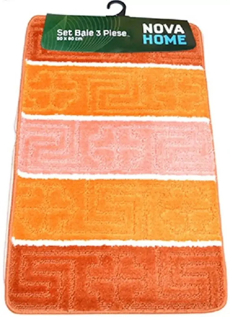 Set covorasi pentru baie Nova Home Stripes 50x80cm (Orange) - 2