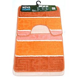 Set covorasi pentru baie Nova Home Stripes 50x80cm (Orange) Thumb