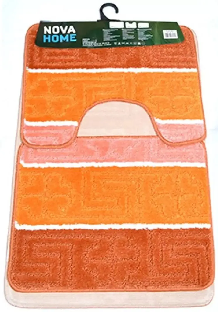 Set covorasi pentru baie Nova Home Stripes 50x80cm (Orange) - 3