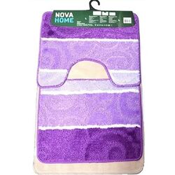Set covorasi pentru baie Nova Home Stripes 50x80cm (Purple) Thumb