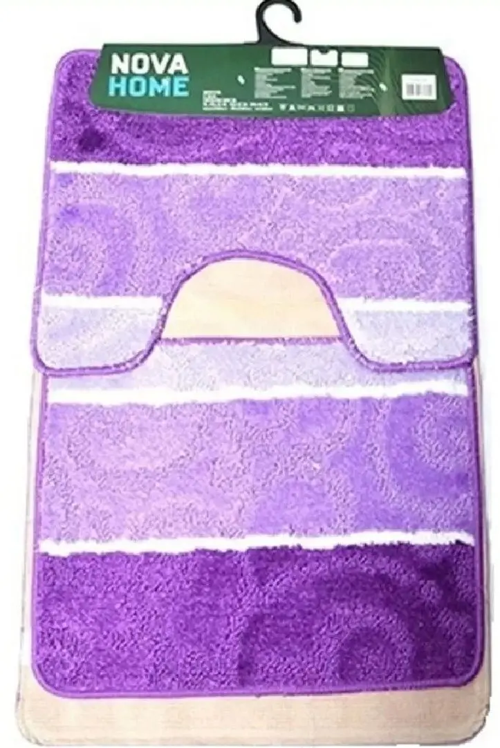 Set covorasi pentru baie Nova Home Stripes 50x80cm (Purple) - 3