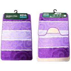 Set covorasi pentru baie Nova Home Stripes 50x80cm (Purple)