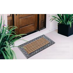 Коврик придверный Perfect Home Stripes 45x75cm (Black/Natural) Thumb