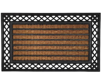 Covor intrare Perfect Home Stripes 45x75cm (Black/Natural)