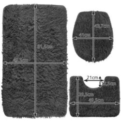 Set covorase pentru baie Ruhhy 24353 (Grey) Thumb