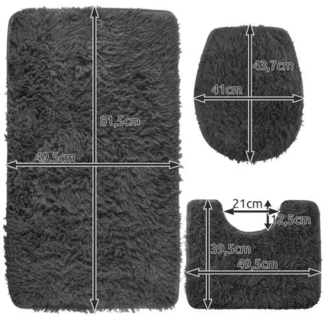 Set covorase pentru baie Ruhhy 24353 (Grey)