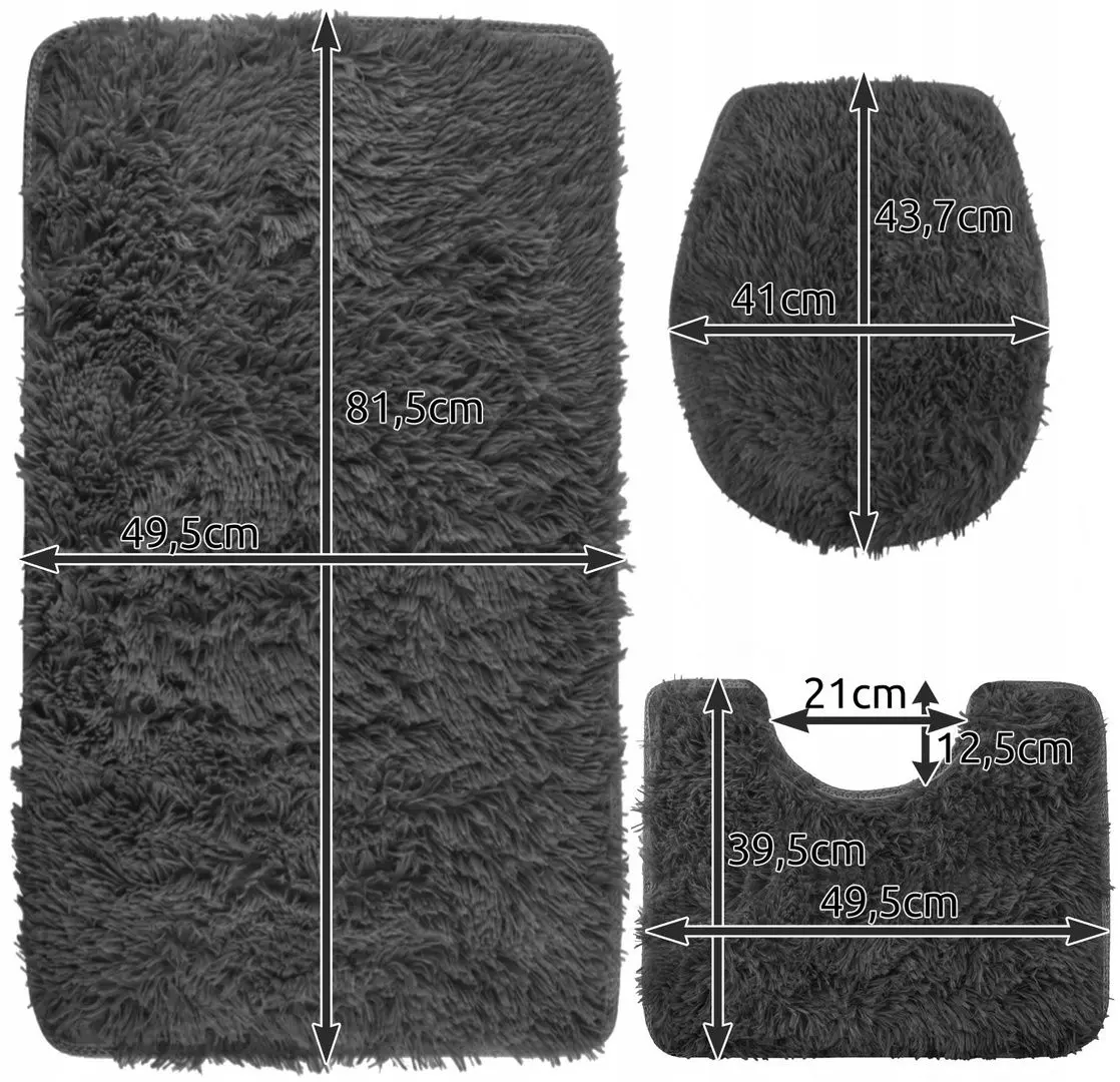 Набор ковриков для ванной Ruhhy 22061 (Grey)