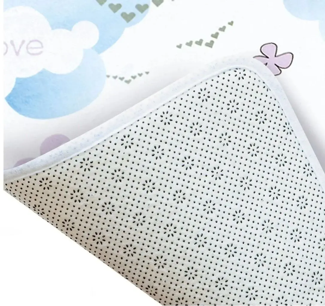 Covoras pentru baie Tatkraft 14886 50x80 (White/Blue) - 2