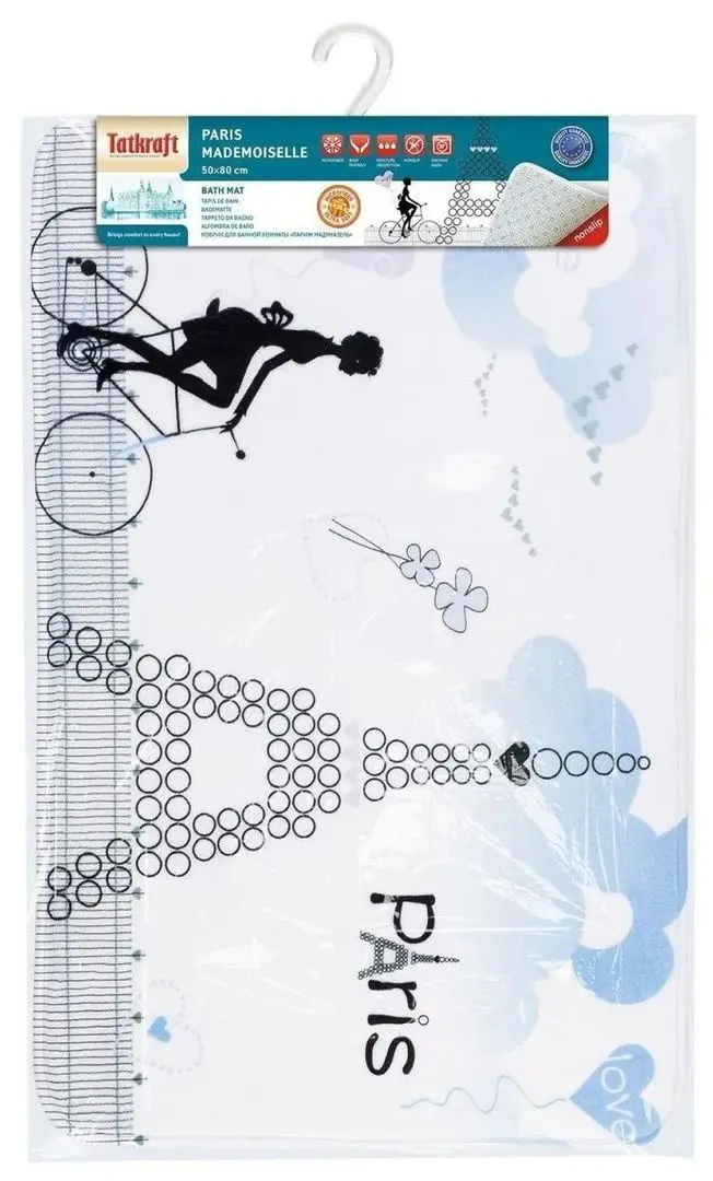 Covoras pentru baie Tatkraft 14886 50x80 (White/Blue) - 3