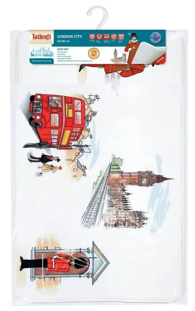 Коврик для ванной Tatkraft Ultra Soft 14923 50x80 (White/Red) - 3