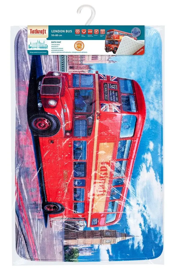 Коврик для ванной Tatkraft Ultra Soft 14978 50x60 (Blue/Red) - 3