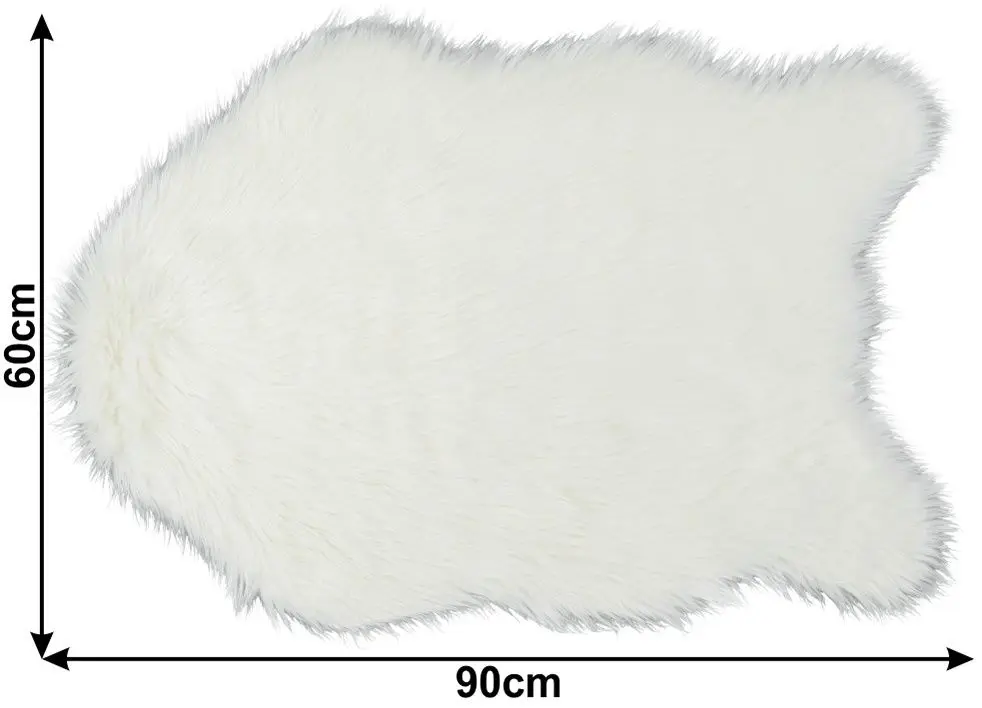 Декоративный коврик Tempo Kondela Ebony Typ 1 60x90 (White)