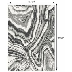 Ковер Tempo Kondela Sinan 133x190 (White/Black) Thumb