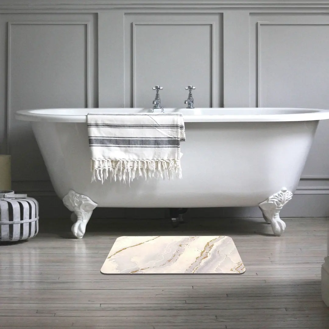 Covoras pentru baie Tendance 55738 39x60cm (White Marble)