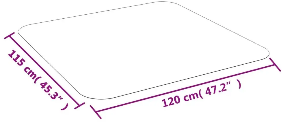 Коврик для защиты пола VidaXL 373643 120x115 (Transparent)