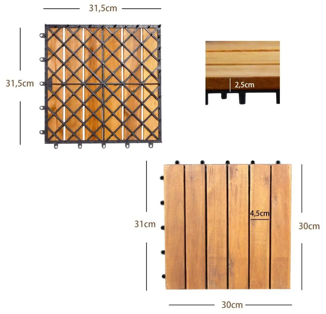 Ламинат Costway GX10003 Striped (Acacia) - 5