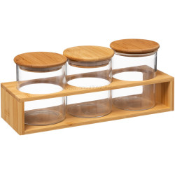 Set borcan pentru depozitare 5Five 50257 (Bambuc)