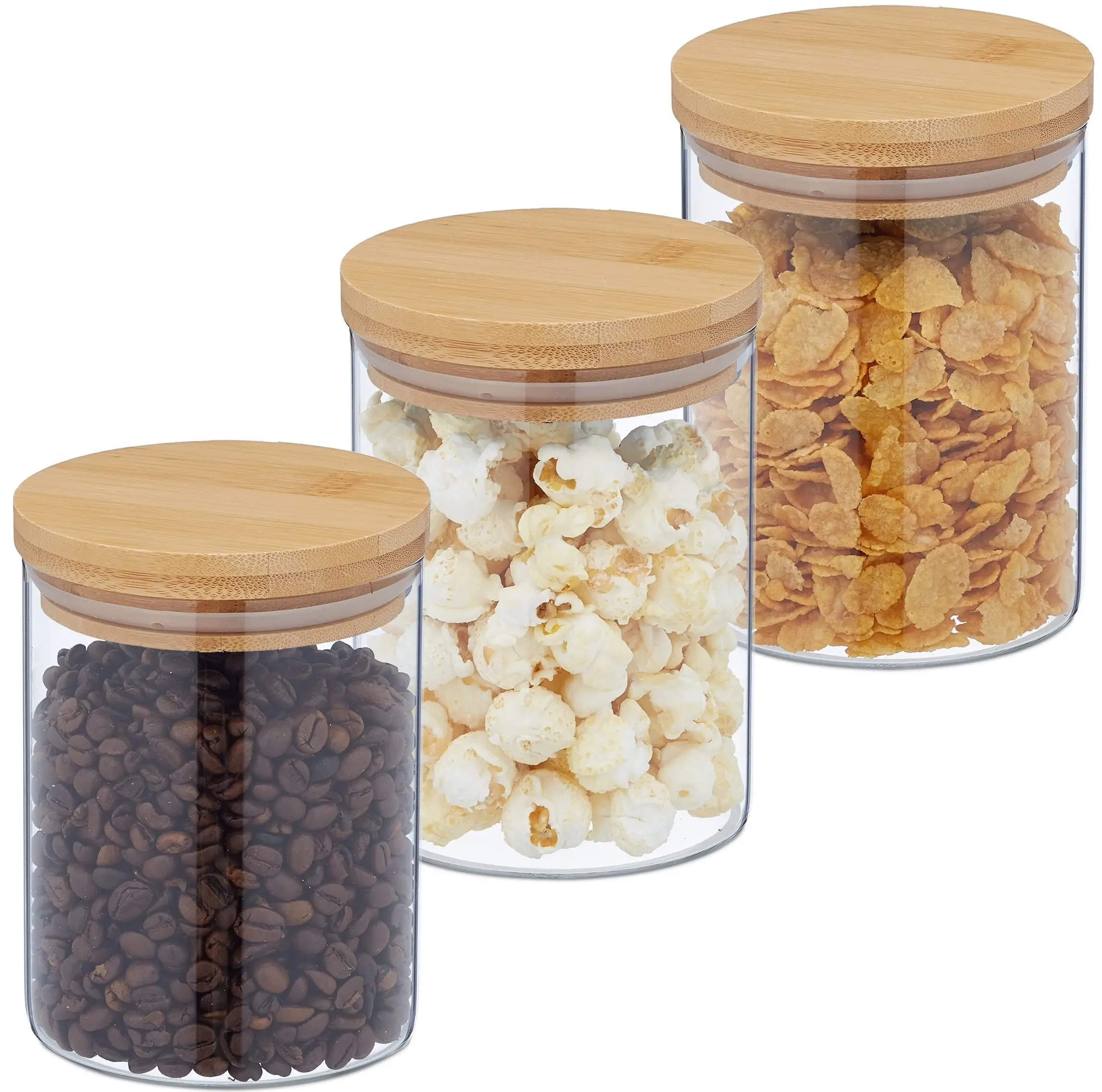 Set borcan pentru depozitare 5Five 50257 (Bambuc)