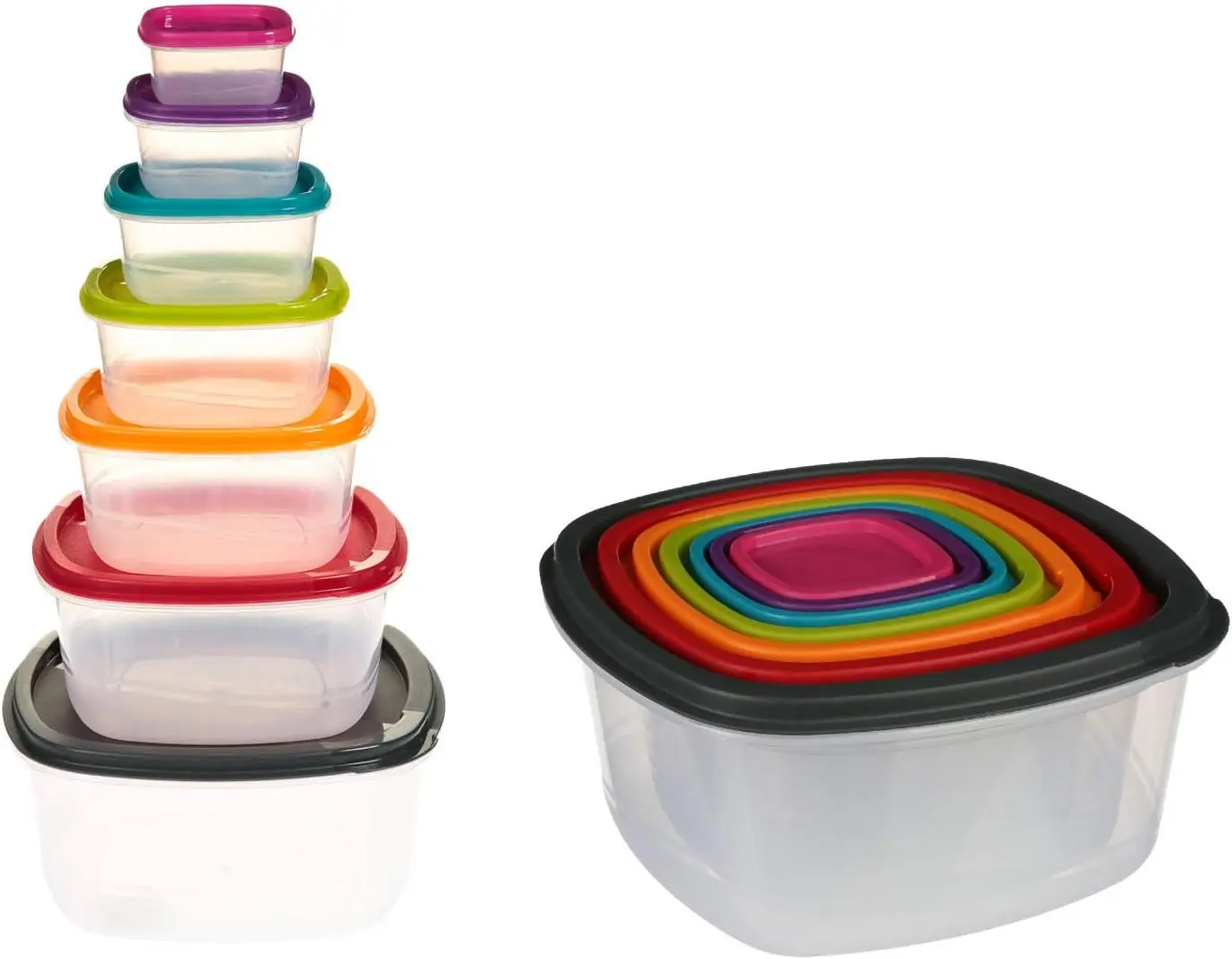 Set caserole cu capace 5Five 120392 (Transparent)