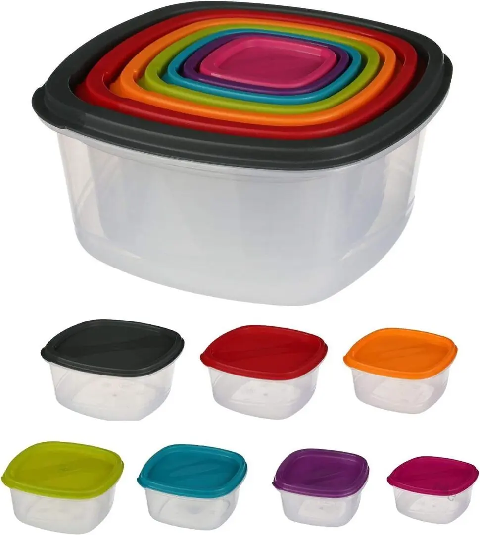 Set caserole cu capace 5Five 120392 (Transparent)