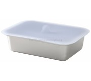 Caserola cu capac Ikea 365+ dreptunghiulara/inox/silicon 1.0l