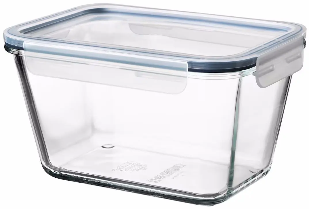 Caserola cu capac Ikea 365+ dreptunghiulara/sticla/plastic 1.8l