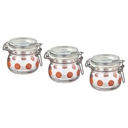 Borcan pentru depozitare Ikea Korken sticla transparenta cu model 0.13l Thumb