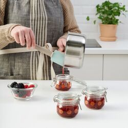 Borcan pentru depozitare Ikea Korken sticla transparenta cu model 0.13l Thumb