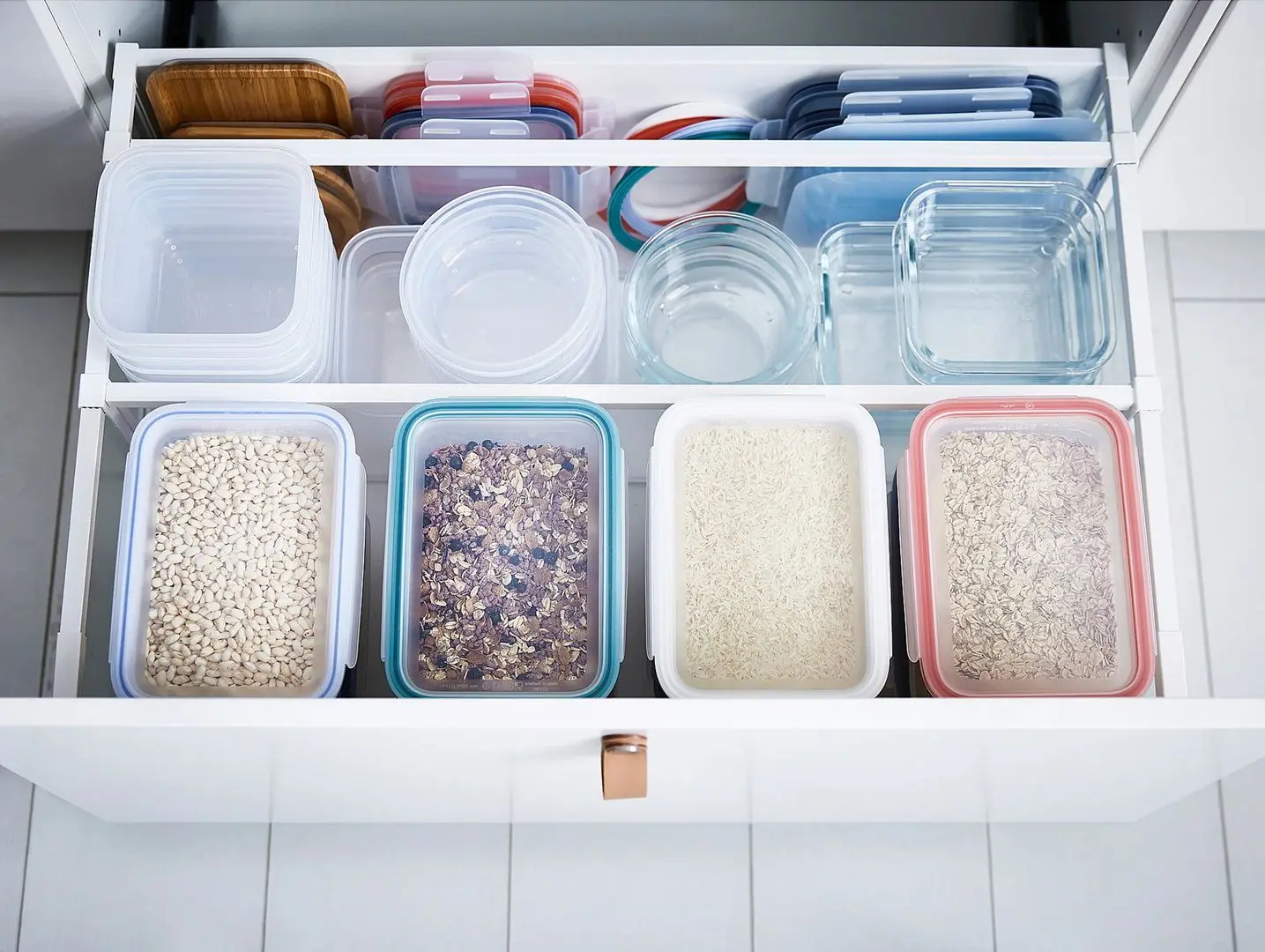 Set caserole Ikea 365+ patrat/plastic 750ml (Transparent) - 2