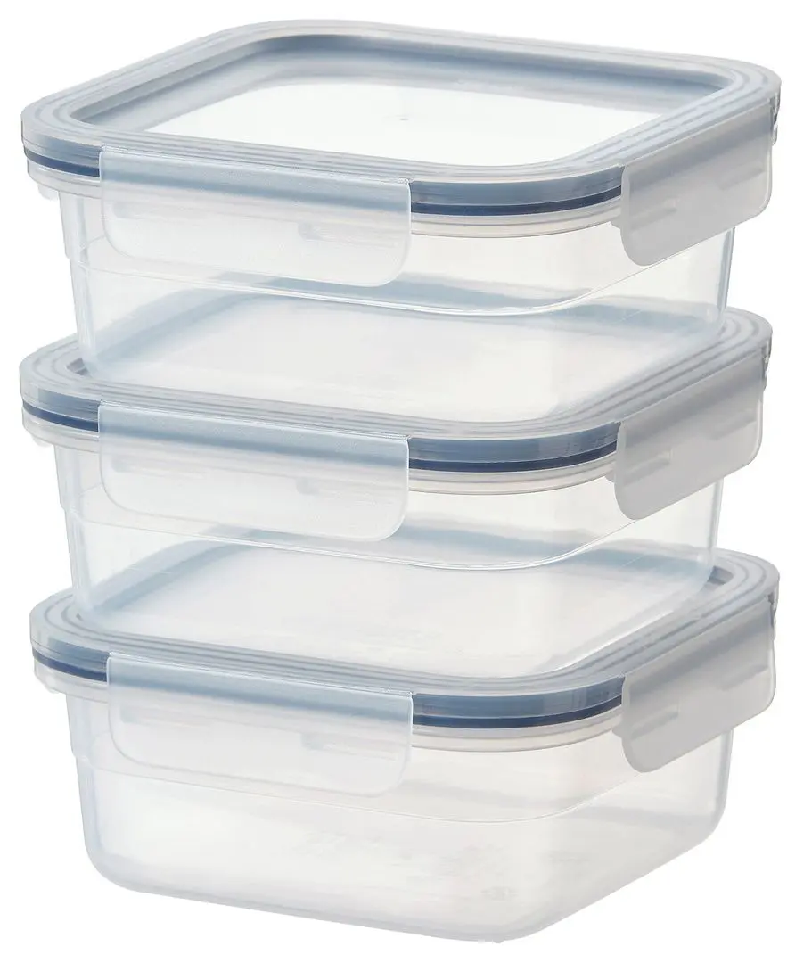 Set caserole Ikea 365+ patrat/plastic 750ml (Transparent)