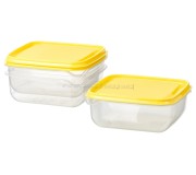 Set caserole Ikea Pruta 0.6ml (Transparent/Galben)