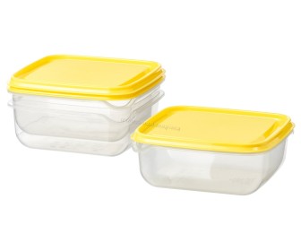 Set caserole Ikea Pruta 0.6ml (Transparent/Galben)