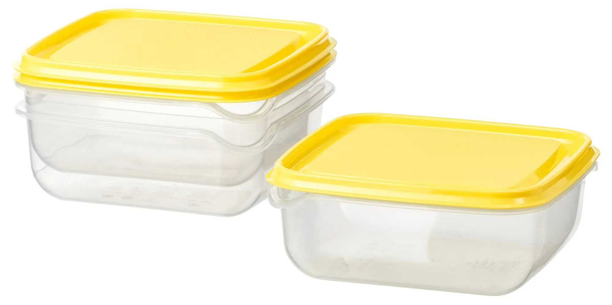 Set caserole Ikea Pruta 0.6ml (Transparent/Galben)