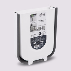 Мусорное ведро 5Five Space saving 8L (White/Gray) Thumb