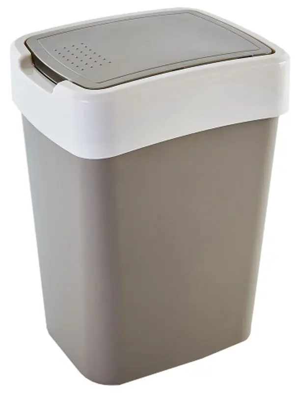 Мусорное ведро Aleana Евро 45L (Cocoa/White Rose)