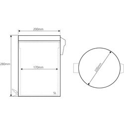 Cos de gunoi Bemeta 104315012 5L (Silver) Thumb
