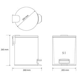 Мусорное ведро Bemeta Brilo 161315010 (Gold) Thumb